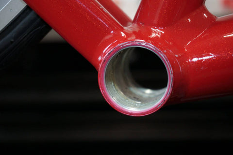 An unfaced bottom bracket shell