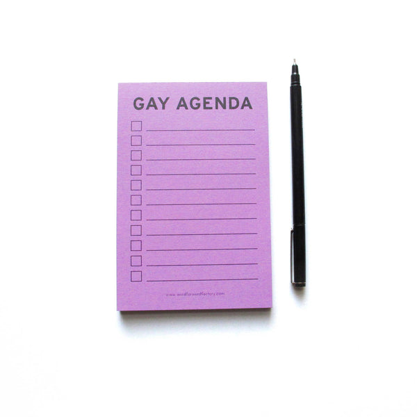 Gay Agenda notepad
