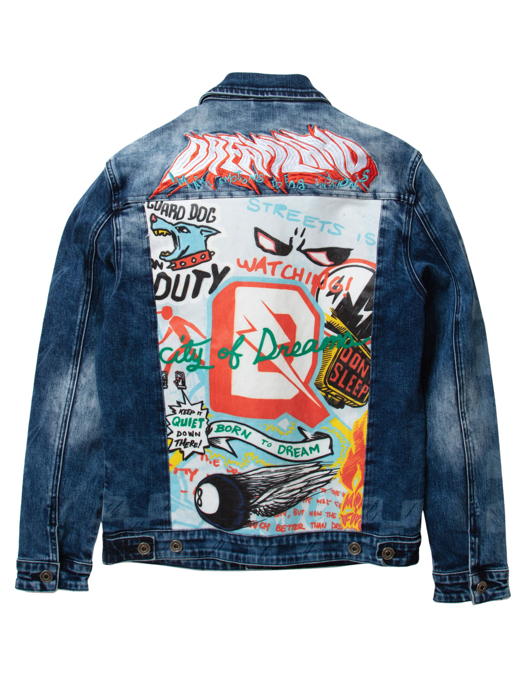 SRDS アメリカ street spray logo denim jacket-