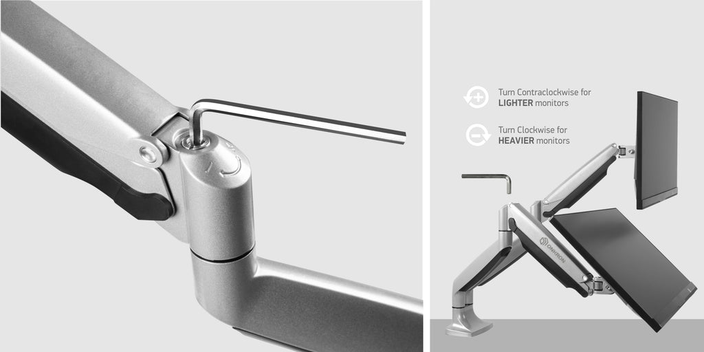 Adjust Onkron desk mount height