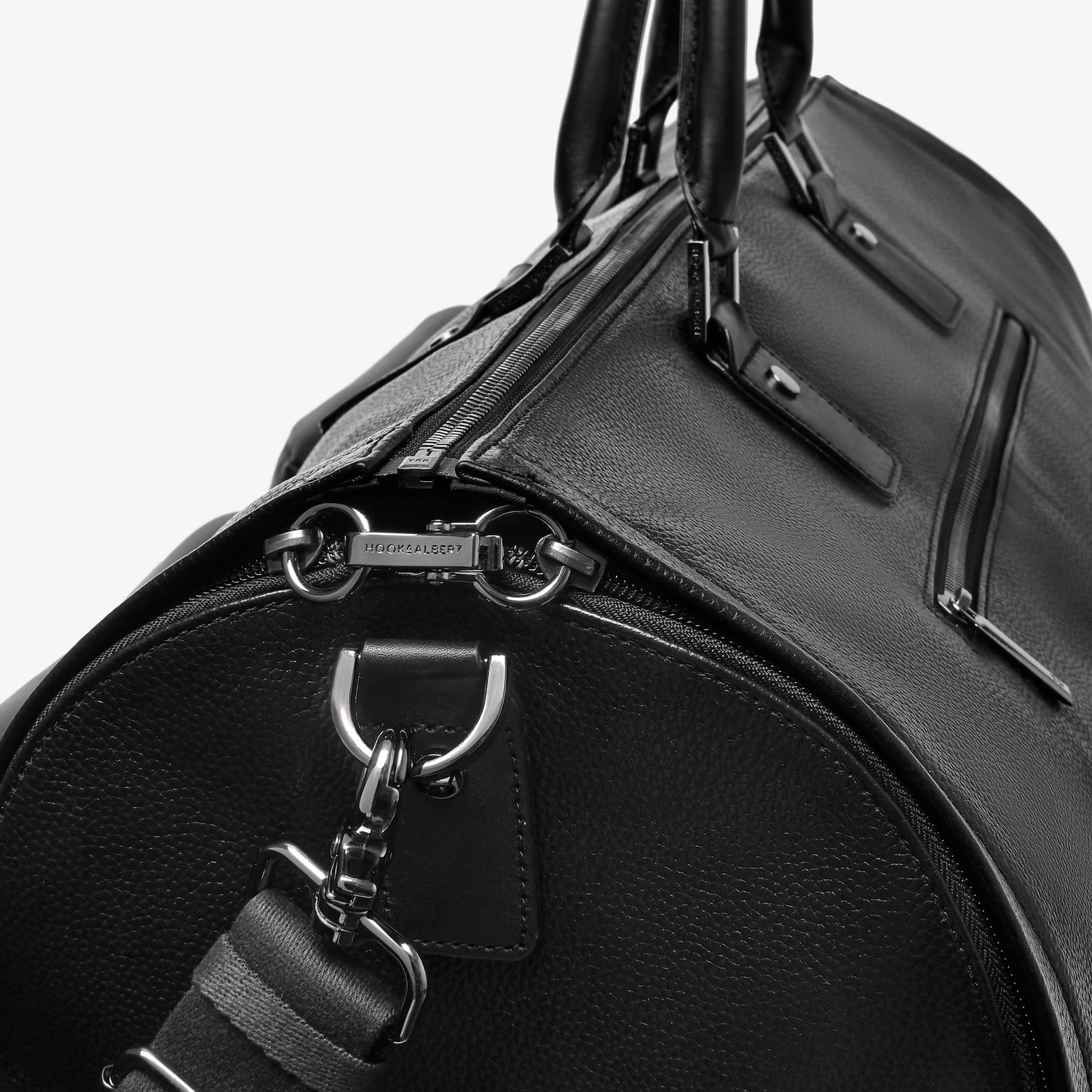 hook & albert women's leather garment weekender bag