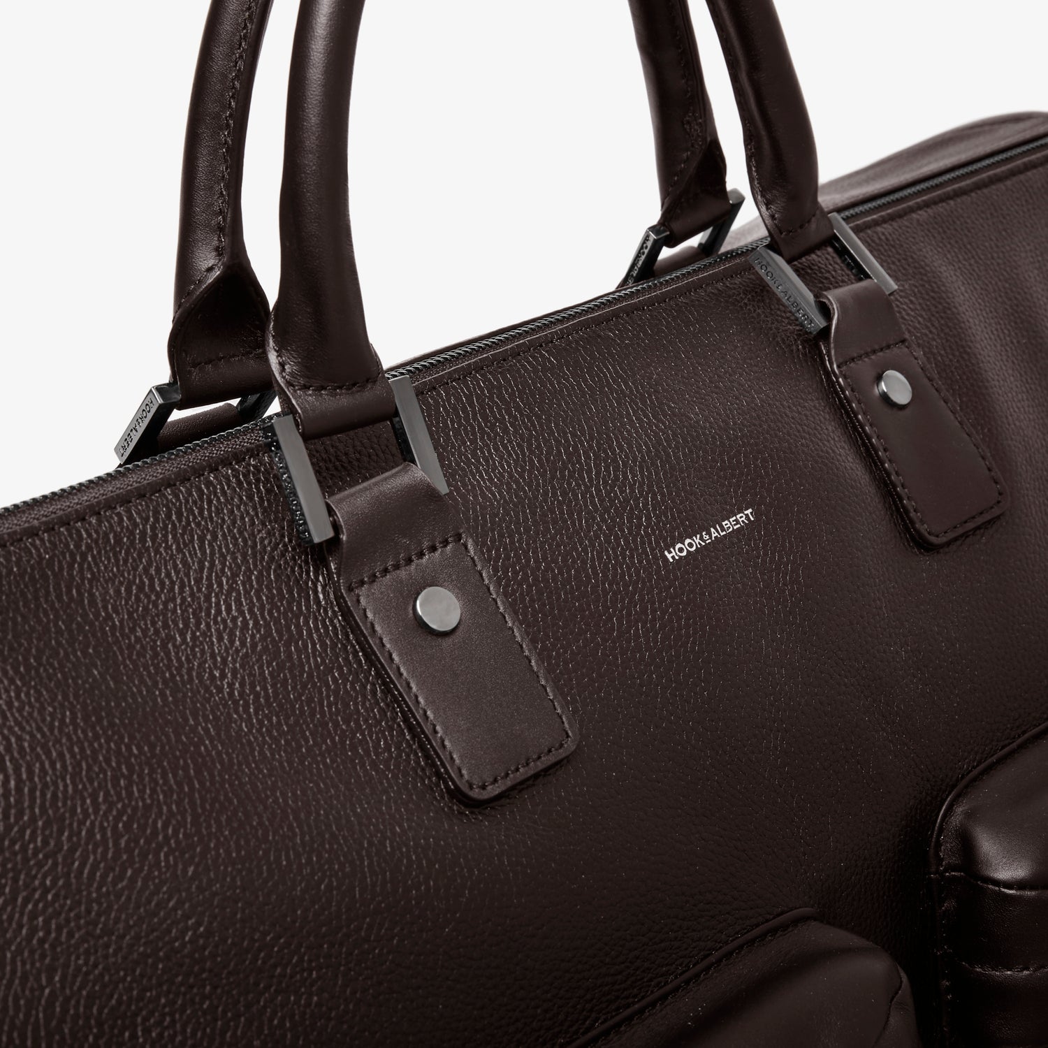 hook and albert leather garment weekender bag