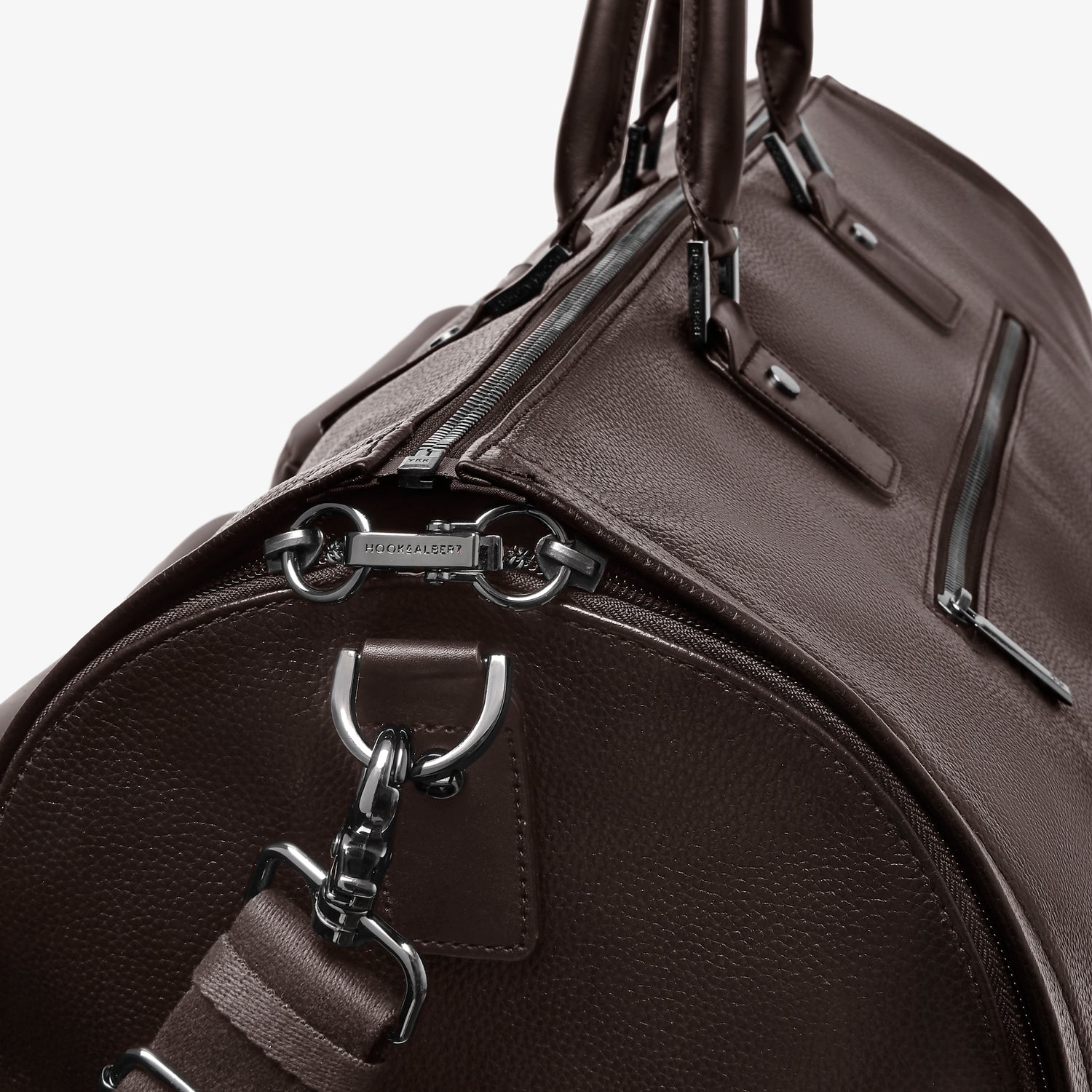 hook and albert leather garment weekender bag