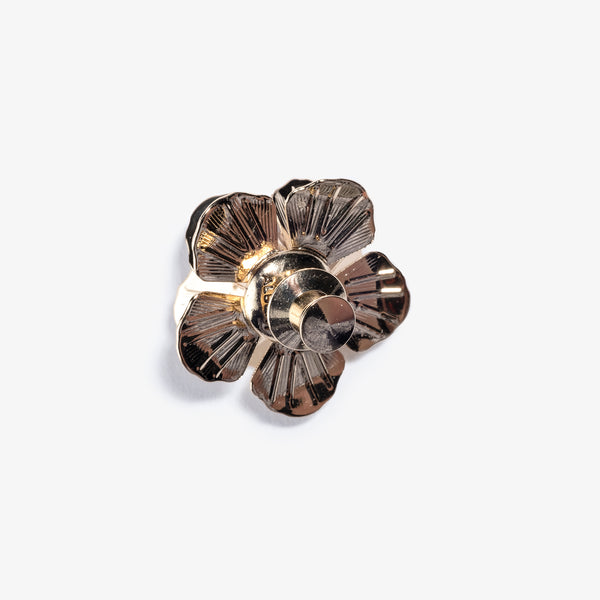 Rose Flower Lapel Pin Metal Gold, Rose Gold, Silver, Black Women