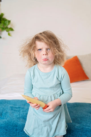 Little girl with messy hair