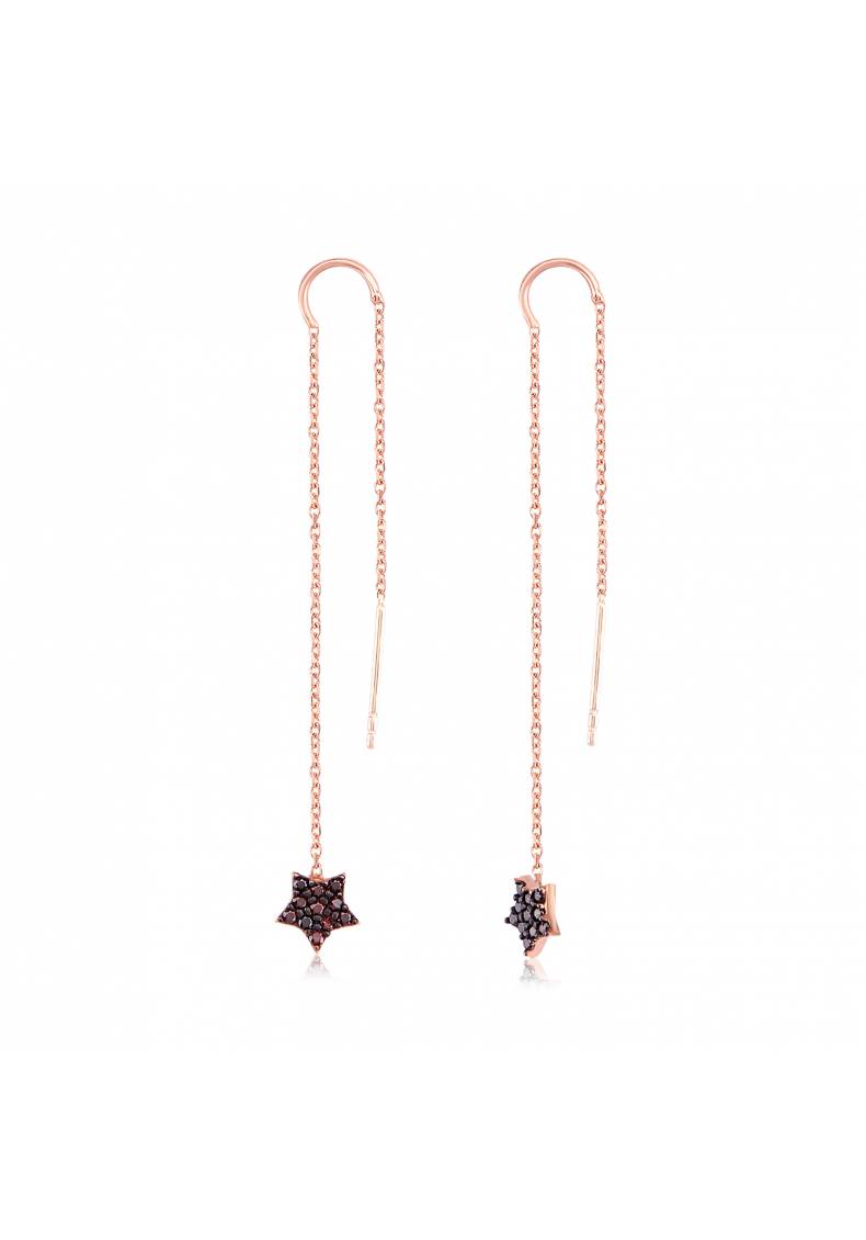 Black Star Drop Earrings Celine Bleu Jewelry