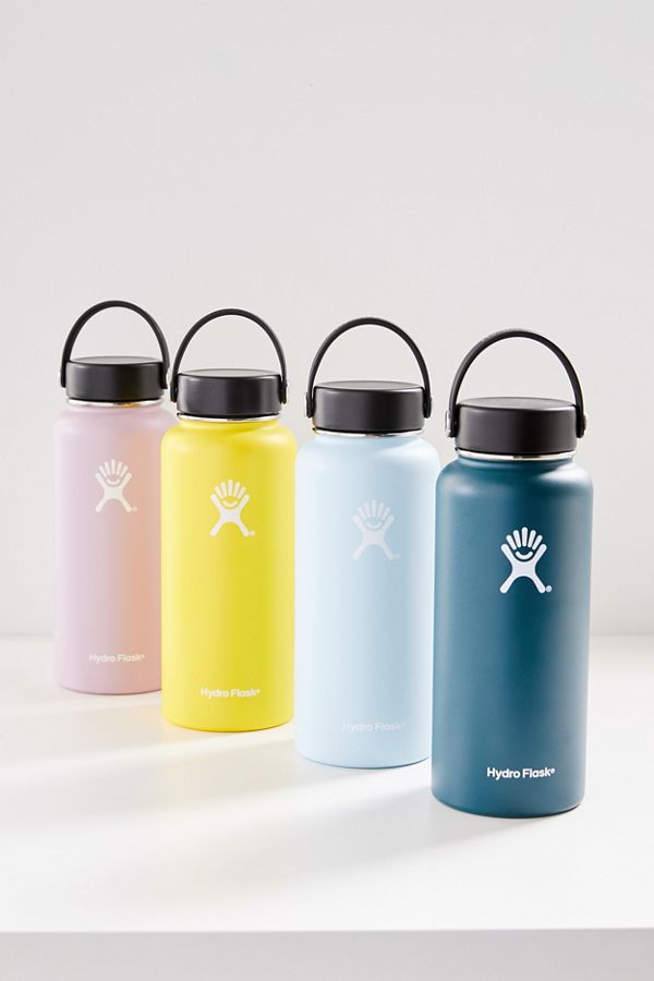 Hydro Flask Water Bottle 40 oz, Leak-Proof Flexible Cap - Stainless Steel, Vacuum Insulated Peaceful Valley Color: White