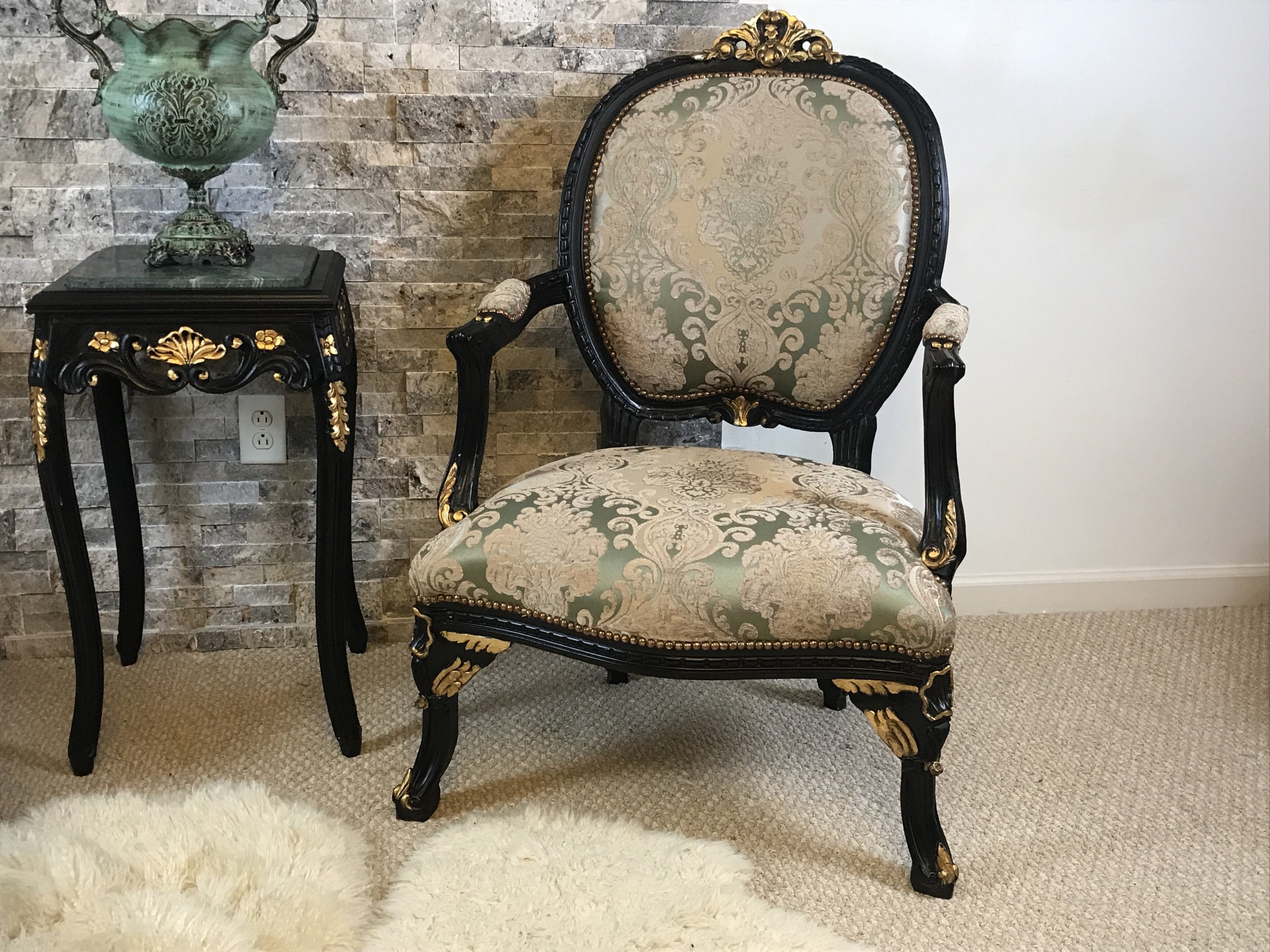 Accent Chair French Long Seated Chair Zan Zour Luxury Antiques