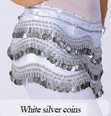 Belly Dance Clothing Hip Scarves Coins Belt Velvet Hips Scarf