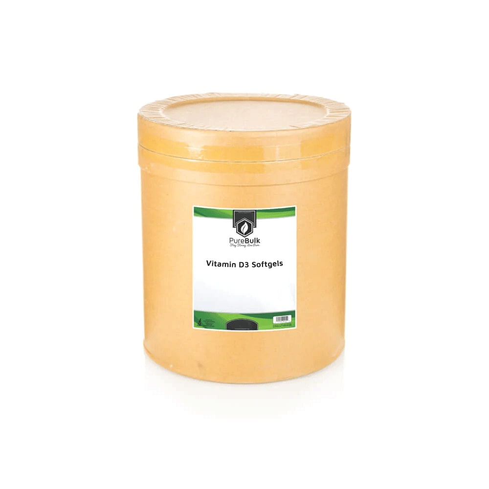 PureBulk Vitamin D3 5000IU Olive Oil (Soy Free) Softgels Bulk Capsules / 20000ct 5000IU Softgels