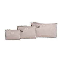 3-Piece Pouch Set - Taupe