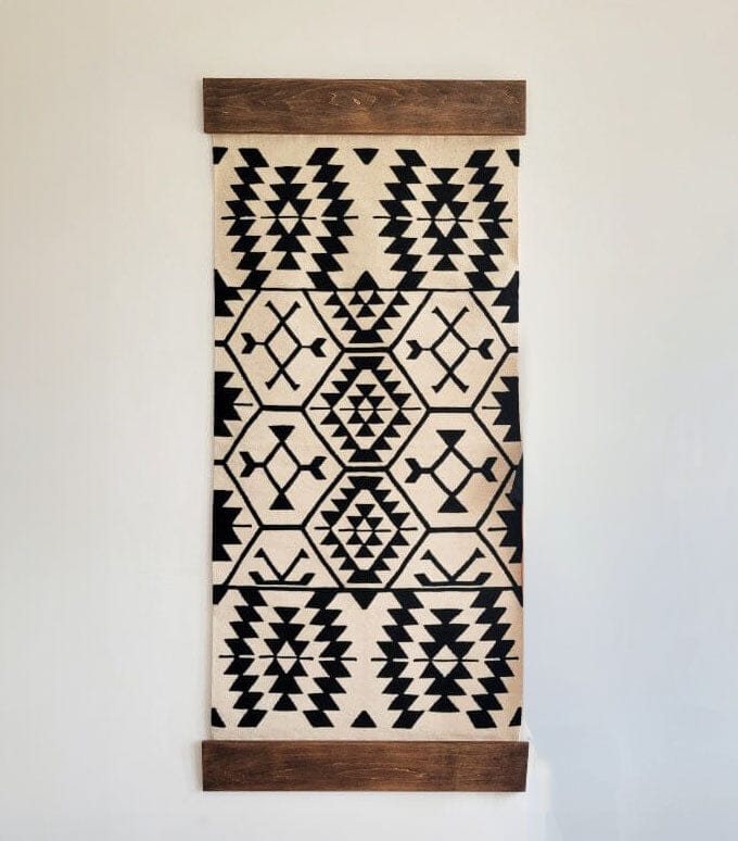 Black Western Kilim Wall Hanging