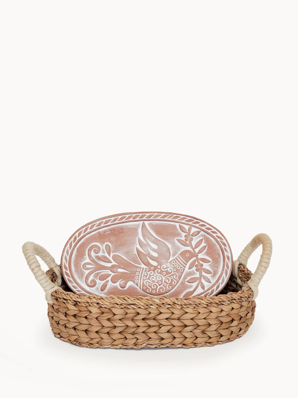 Bread Warmer + Basket - Bird Oval