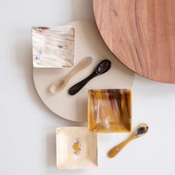 Maadili Collective Horn Spice Bowl with Spoon Horn Maadili Collective 