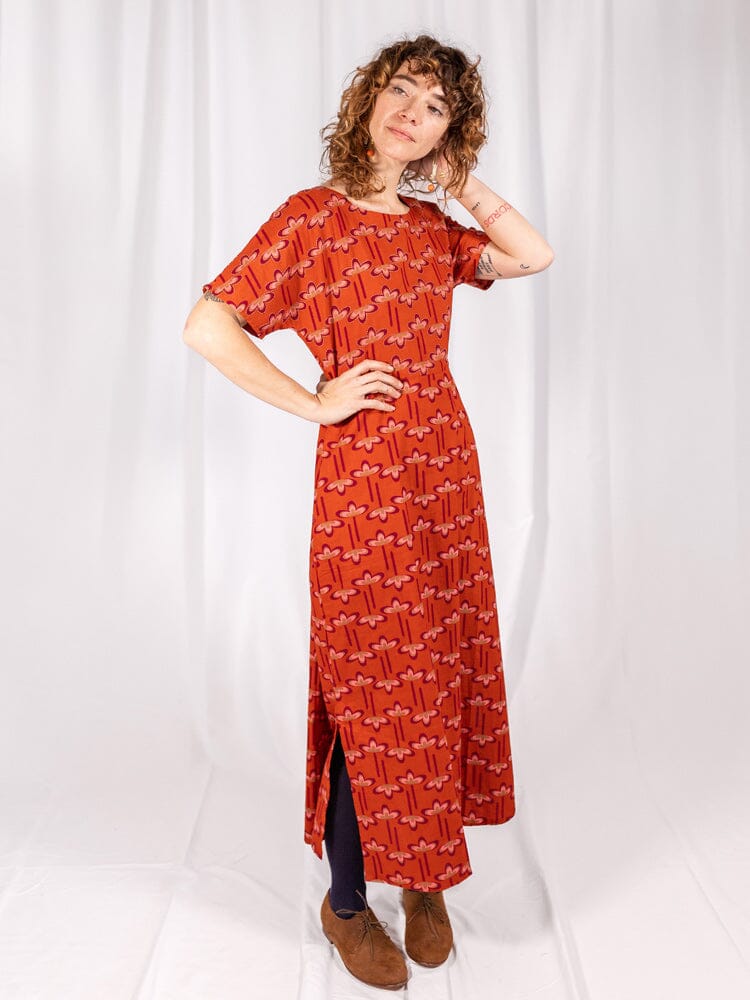 Aimee Maxi Dress - Mod Daisy Spiced Coral