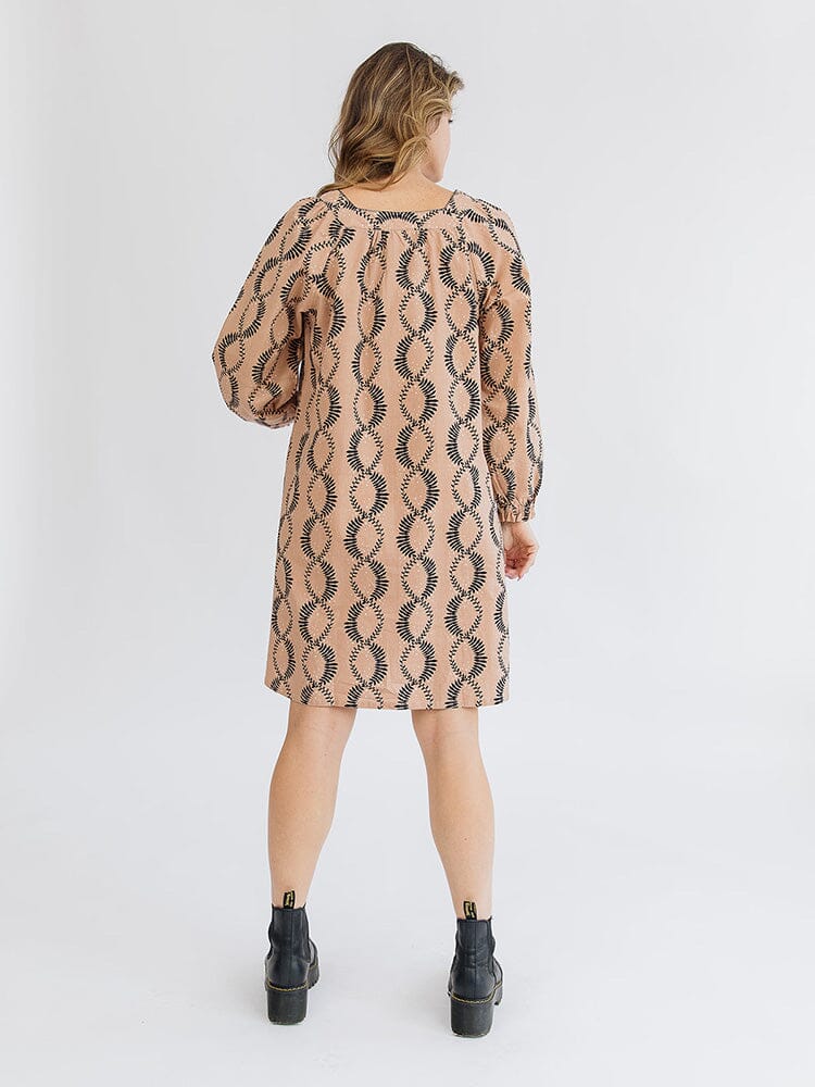 Alexis Long Sleeve Mini Dress - Vine Twist Sand