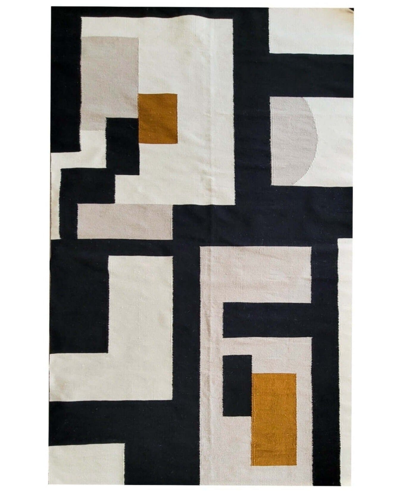 Maya Black and Taupe Area Rug