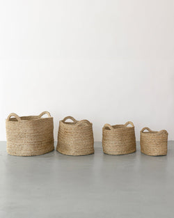 Oval Jute Baskets - Natural