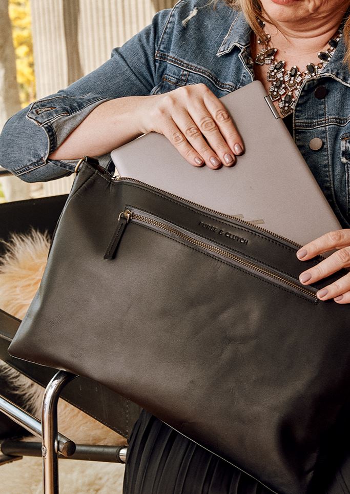 Leather Laptop Shoulder Bag