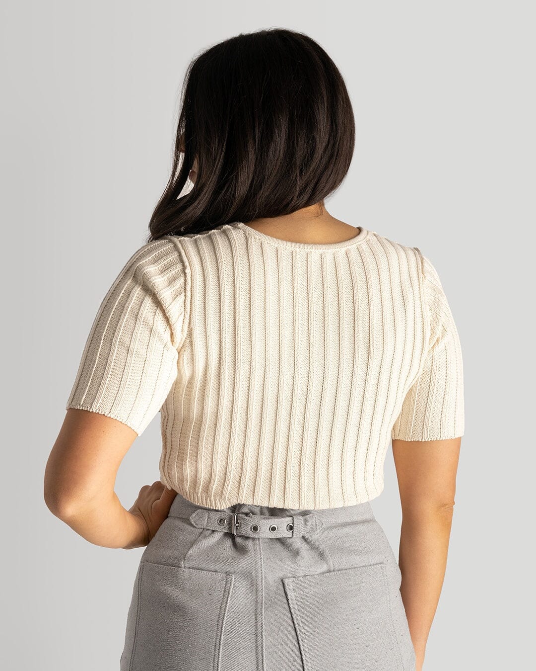 Cream Knit Shirt