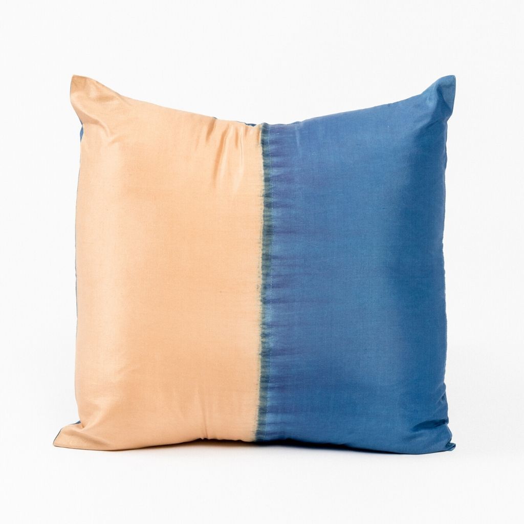 Aakar Silk Throw Pillow - Indigo