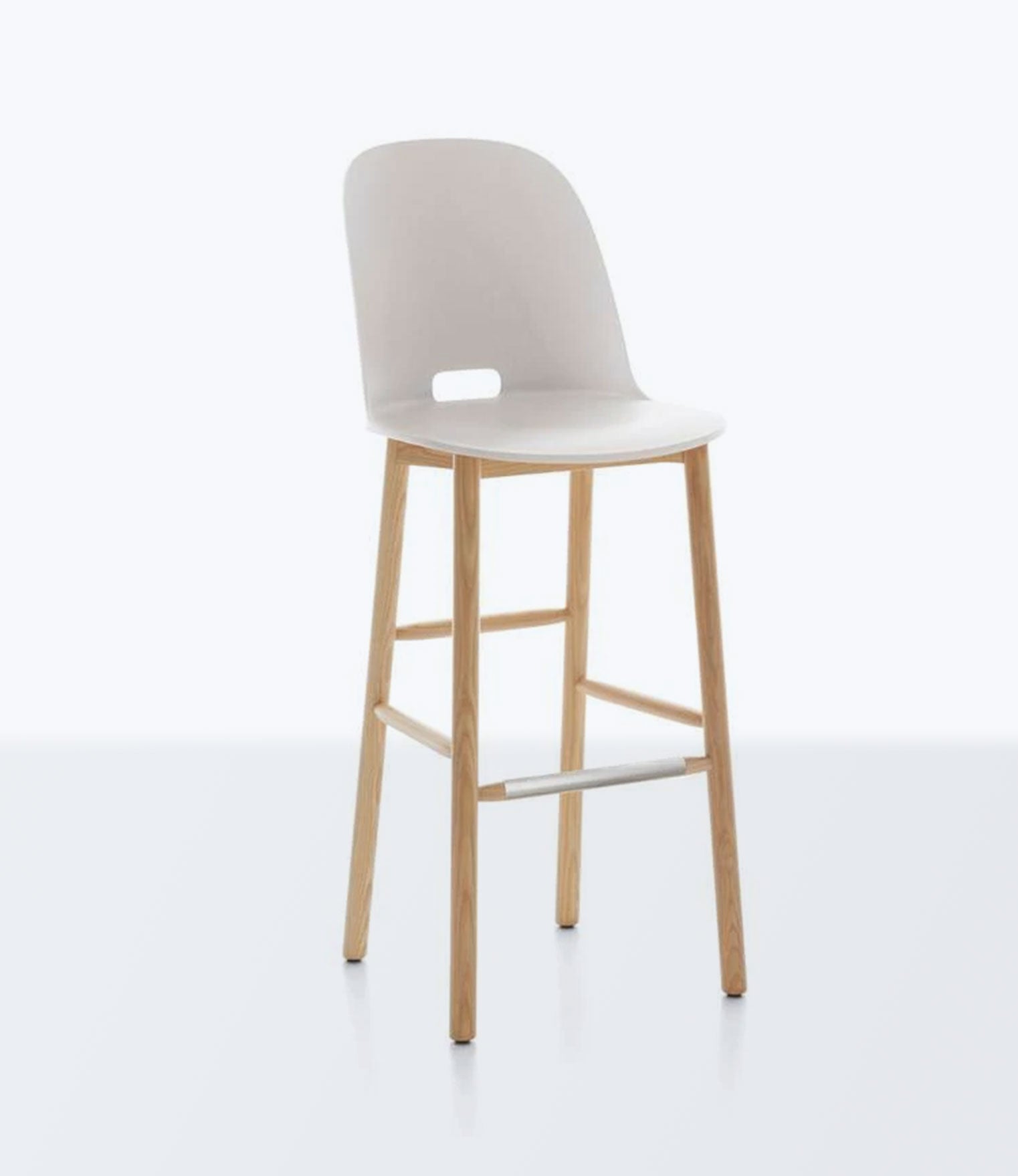 Alfi Recycled High Back Barstool - Ash