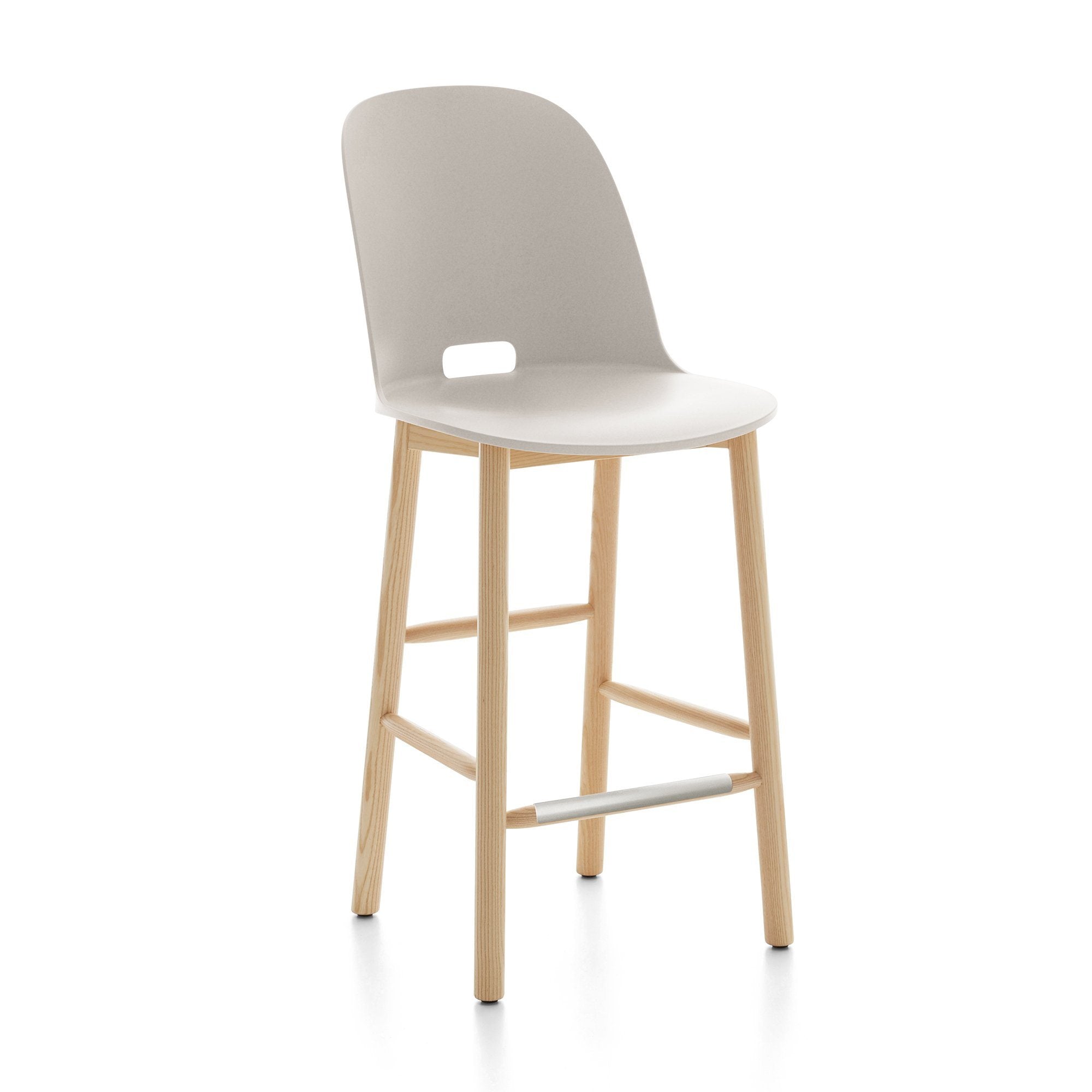 Alfi Recycled High Back Counter Stool - Ash