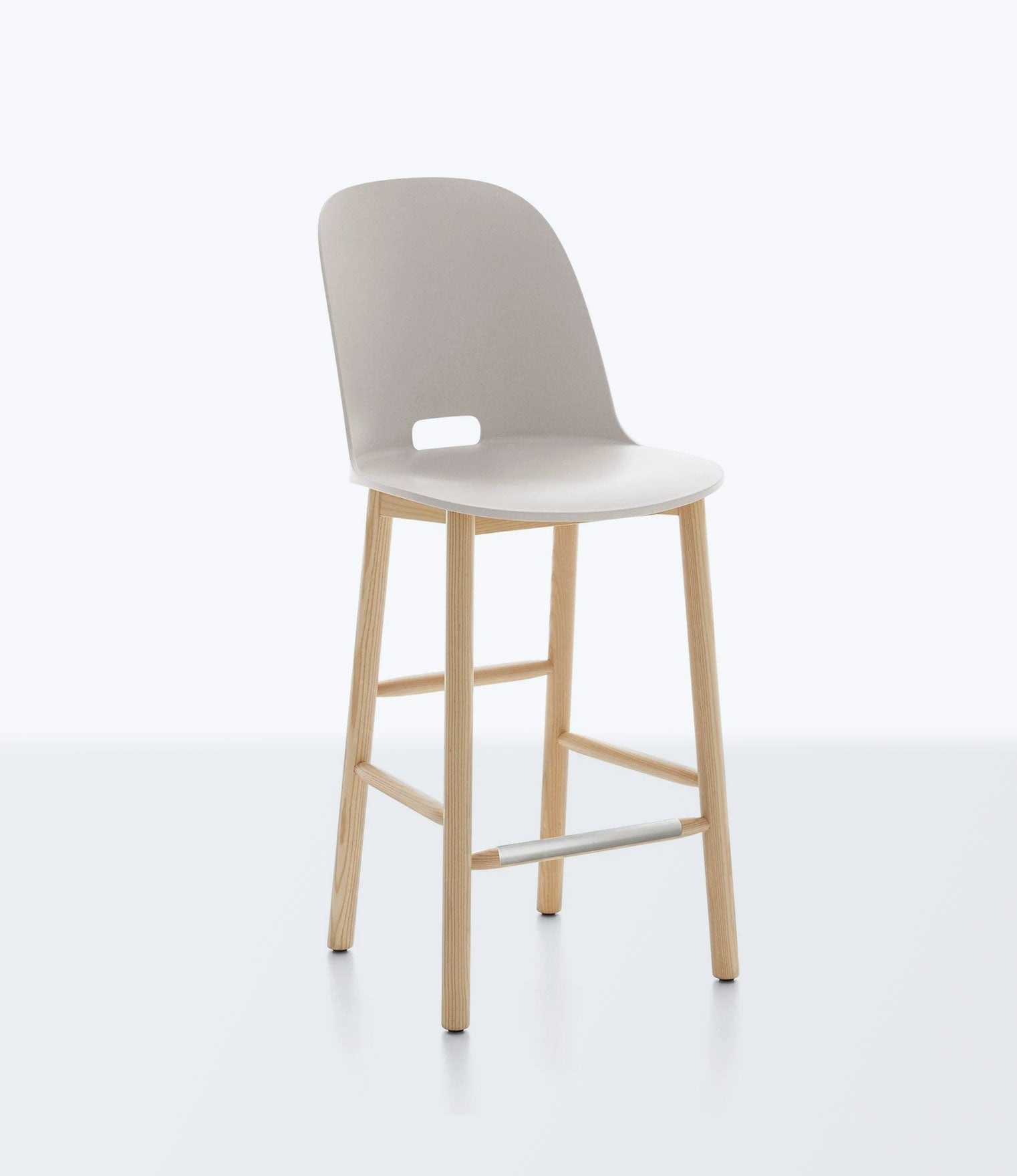 Alfi Recycled High Back Counter Stool - Ash