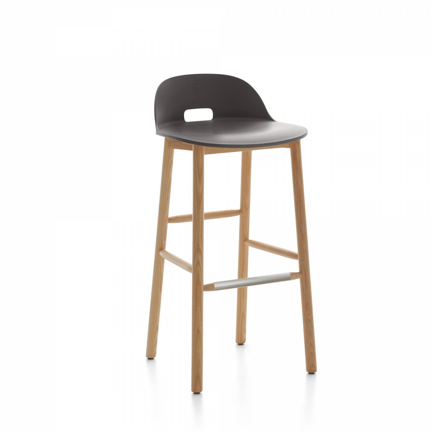 Alfi Recycled Low Back Barstool - Ash