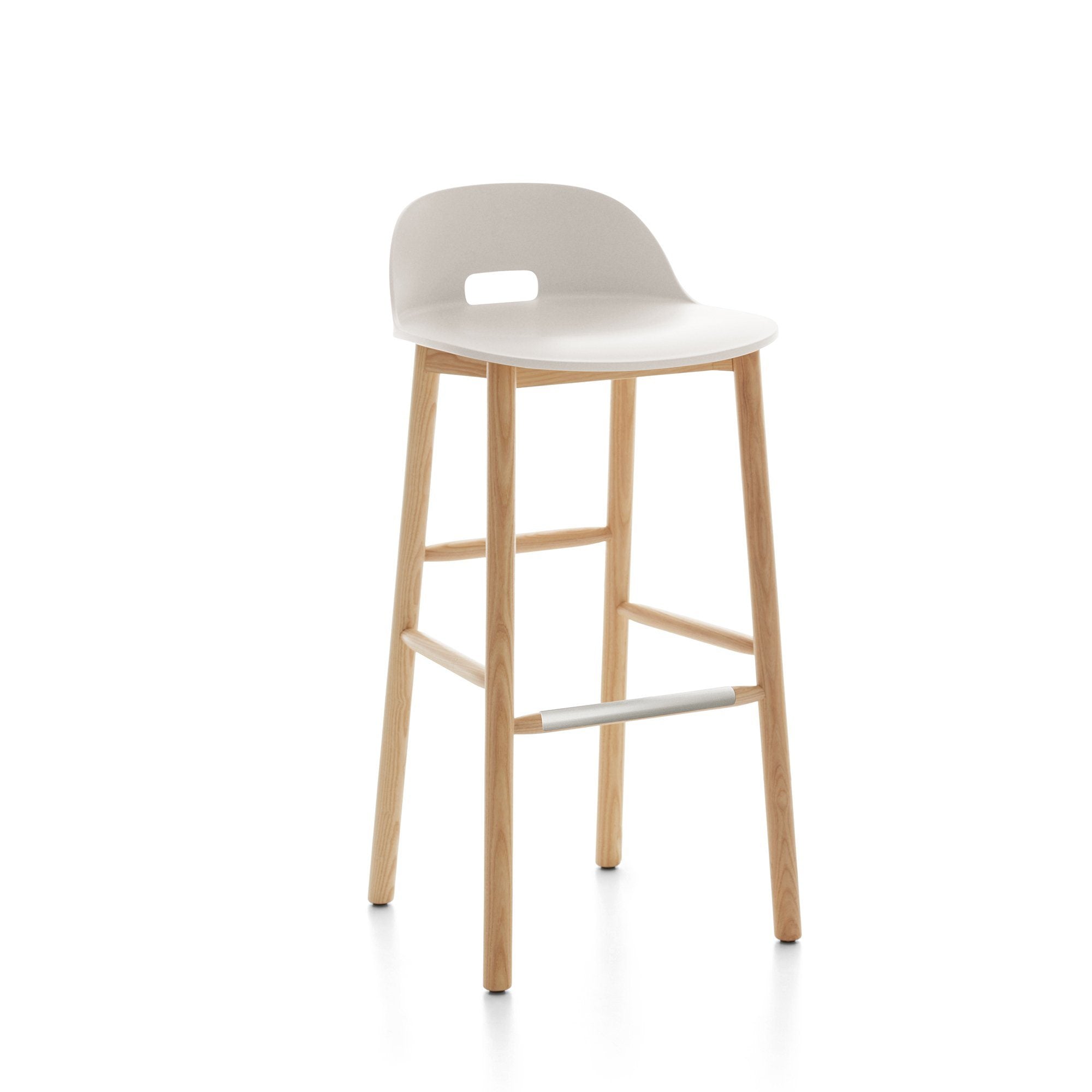 Alfi Recycled Low Back Barstool - Ash