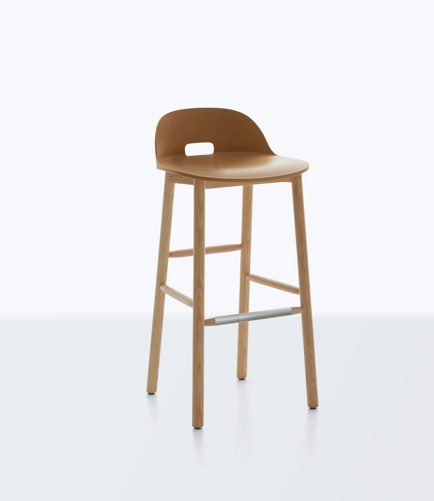 Alfi Recycled Low Back Barstool - Ash