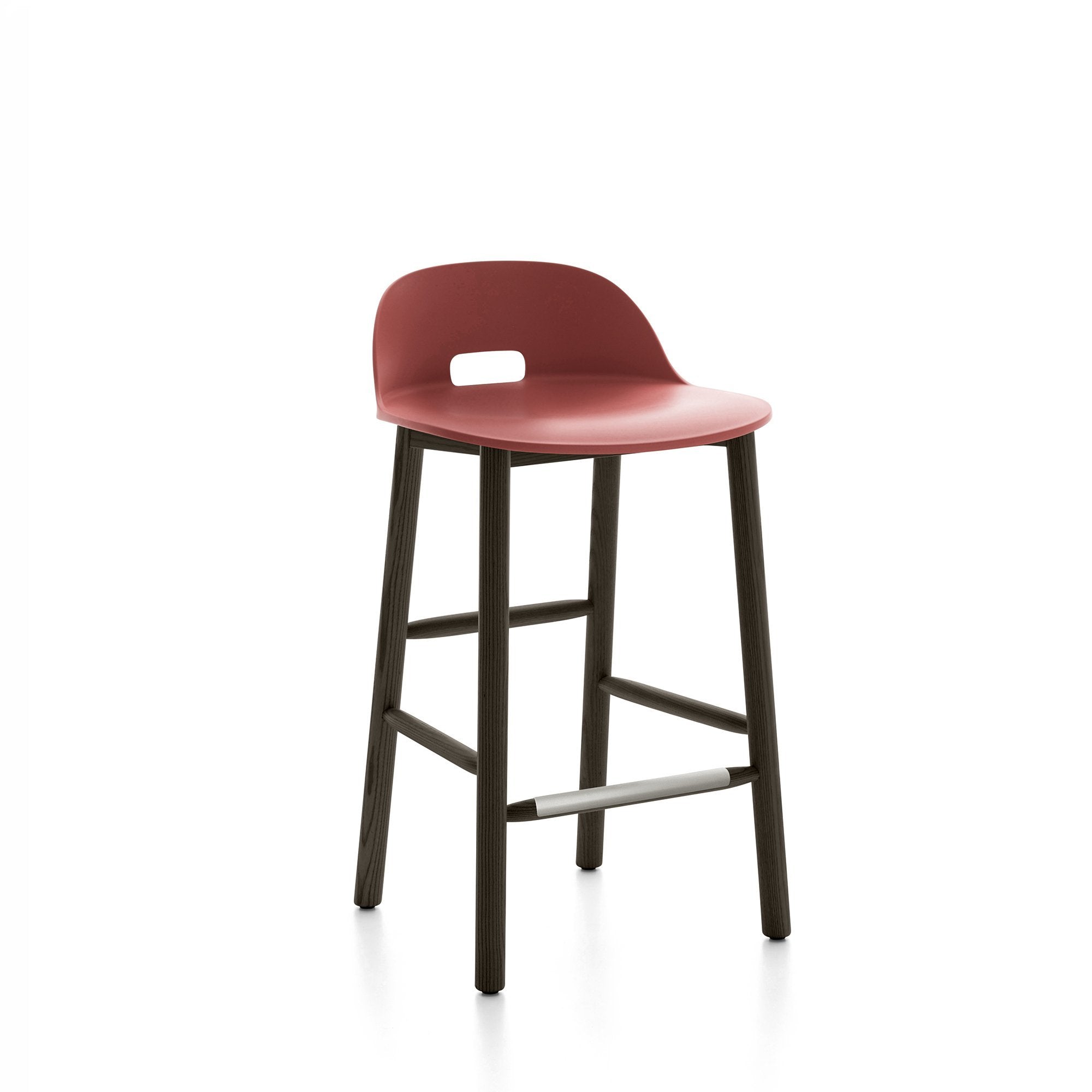 Alfi Recycled Low Back Barstool - Dark Ash