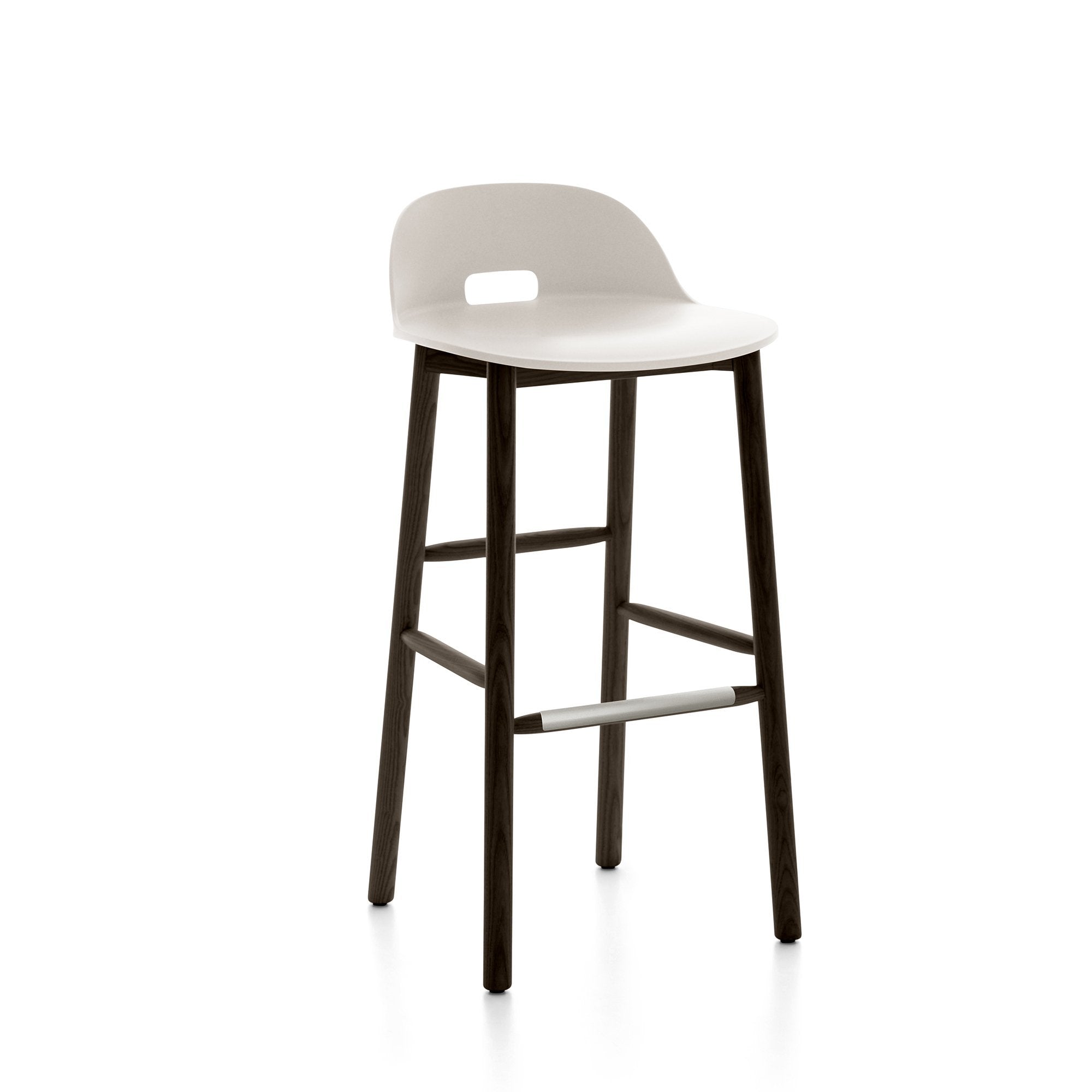 Alfi Recycled Low Back Barstool - Dark Ash