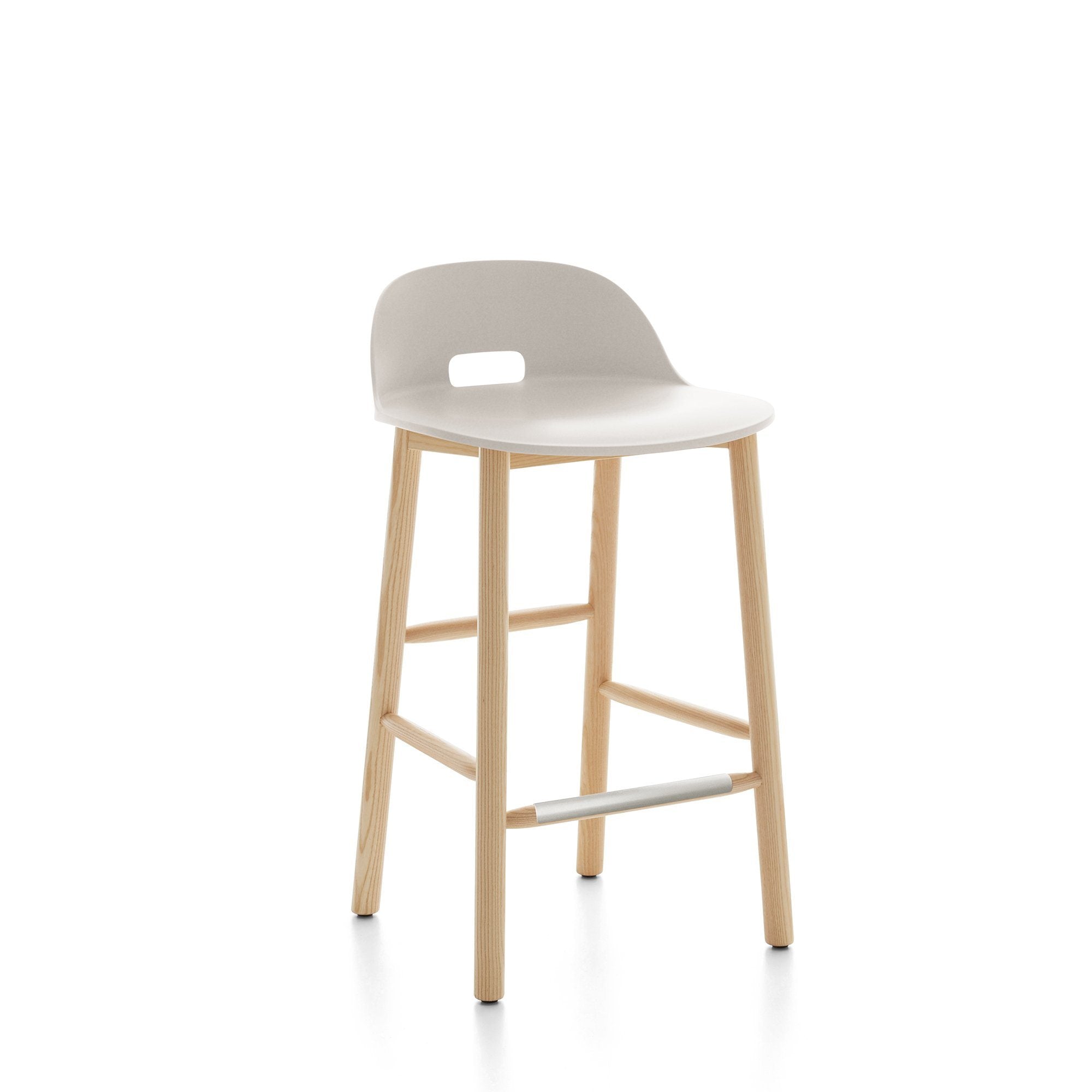 Alfi Recycled Low Back Counter Stool - Ash