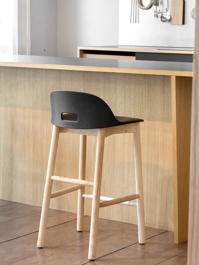 Alfi Recycled Low Back Counter Stool - Ash