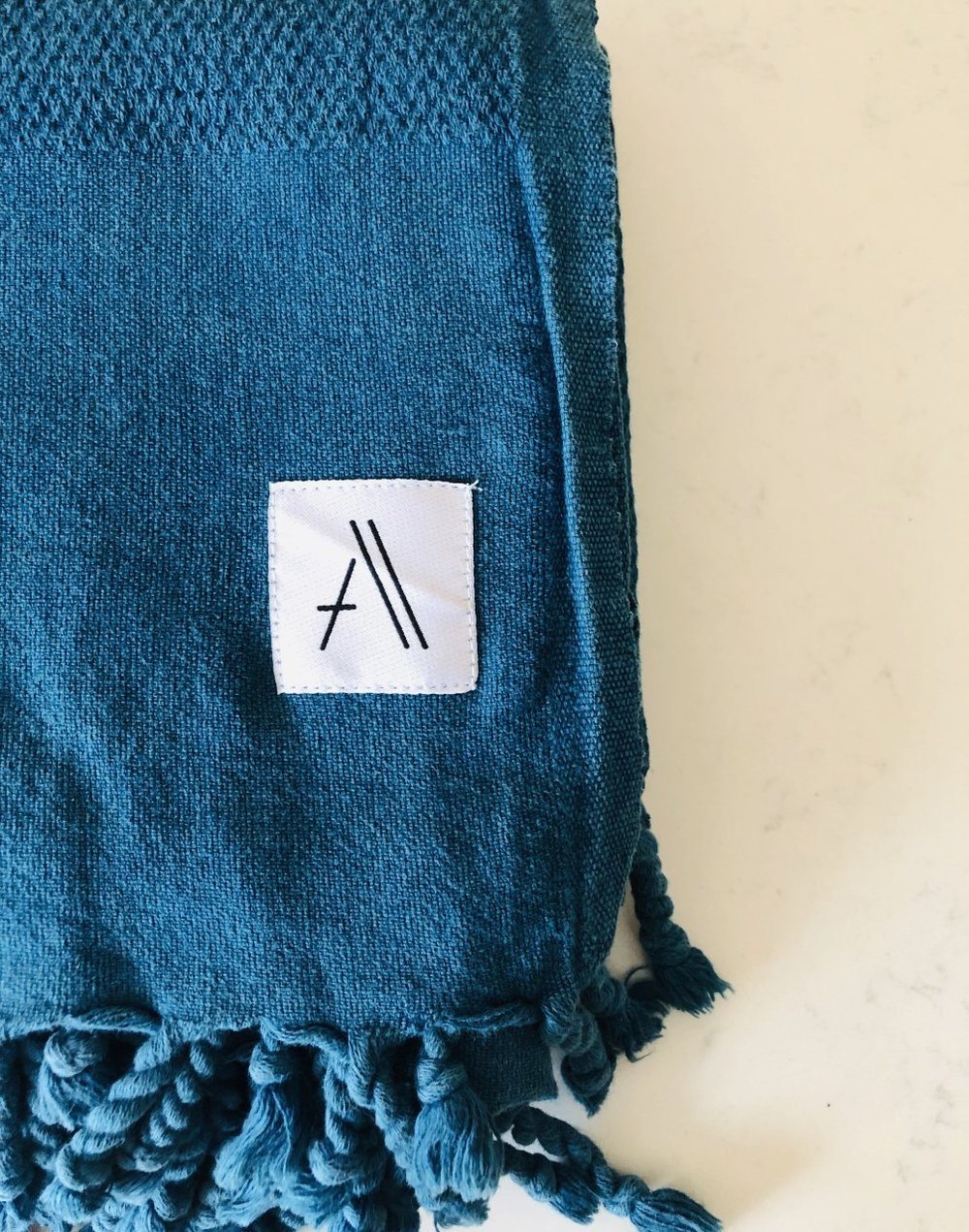 Arete Turkish Towel / Throw Blanket - Petrol Blue