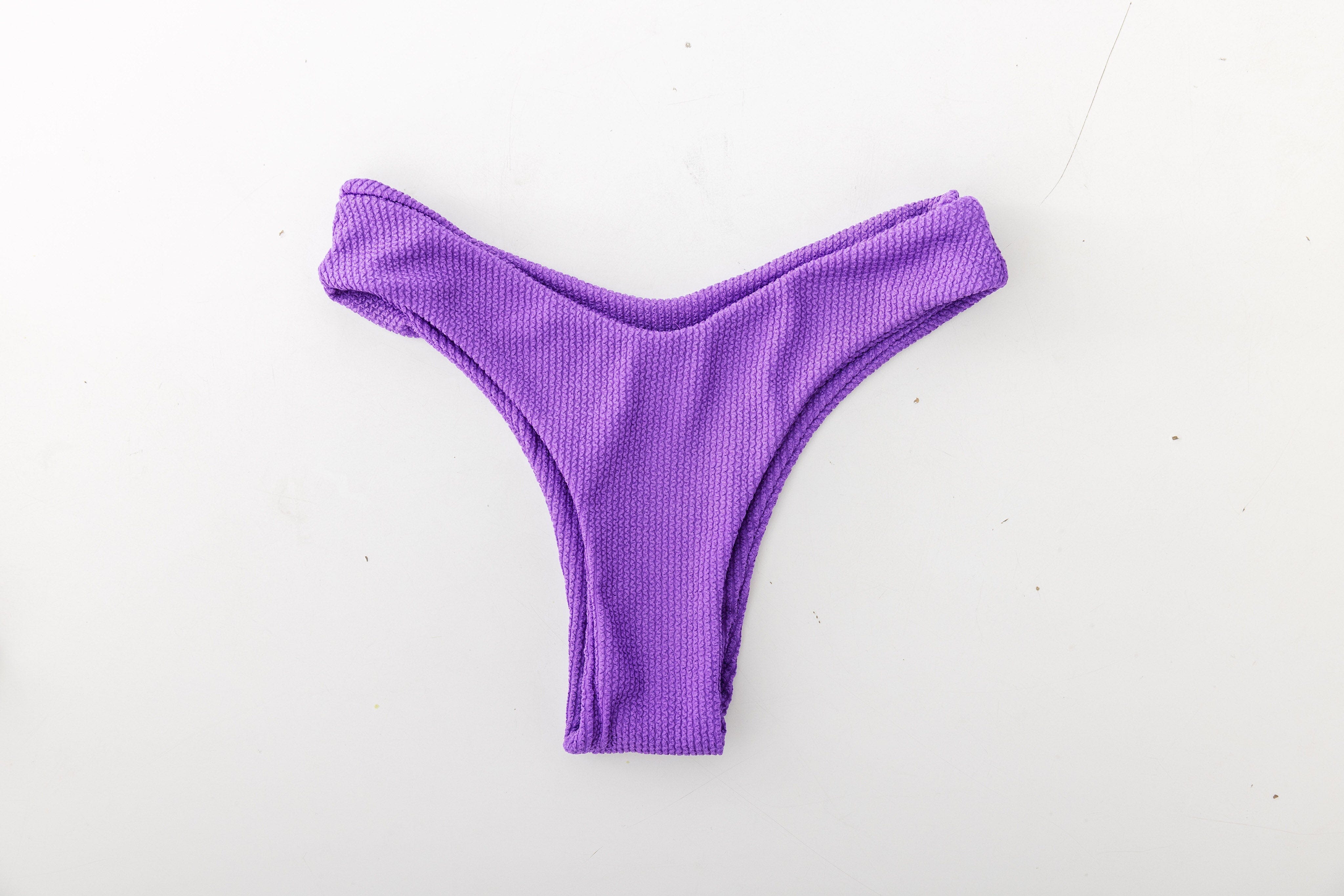 Amethyst Allium Textured Bikini Bottom