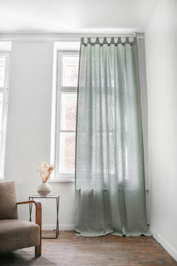 AmourLinen Tab top linen curtain Linen curtains AmourLinen 