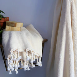 Waffle Weave Turkish Towel - White