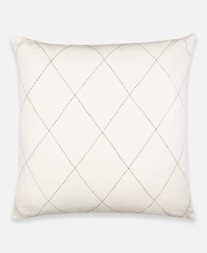 Diamond Stitch Euro Throw Pillow - Bone