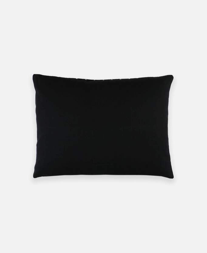 Cross Stitch Small Throw Pillow - Charcoal