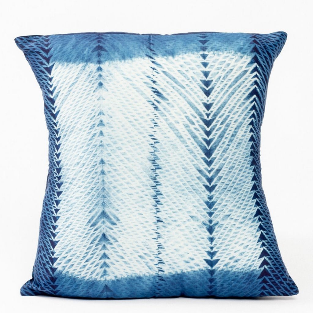 Ara Silk Throw Pillow - Indigo