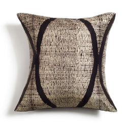 Arc Silk Throw Pillow - Black