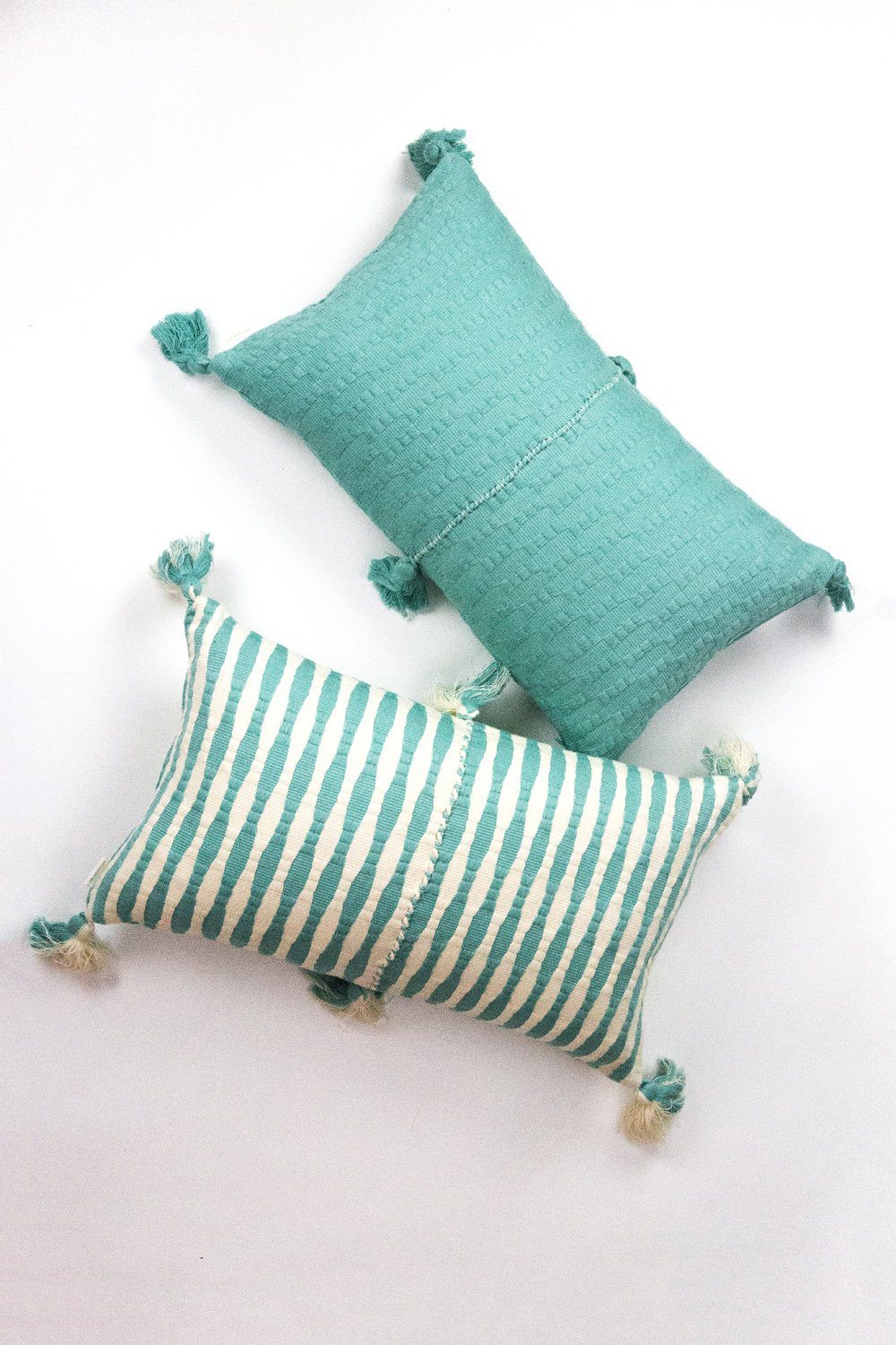 Antigua Lumbar Pillow - Faded Aqua