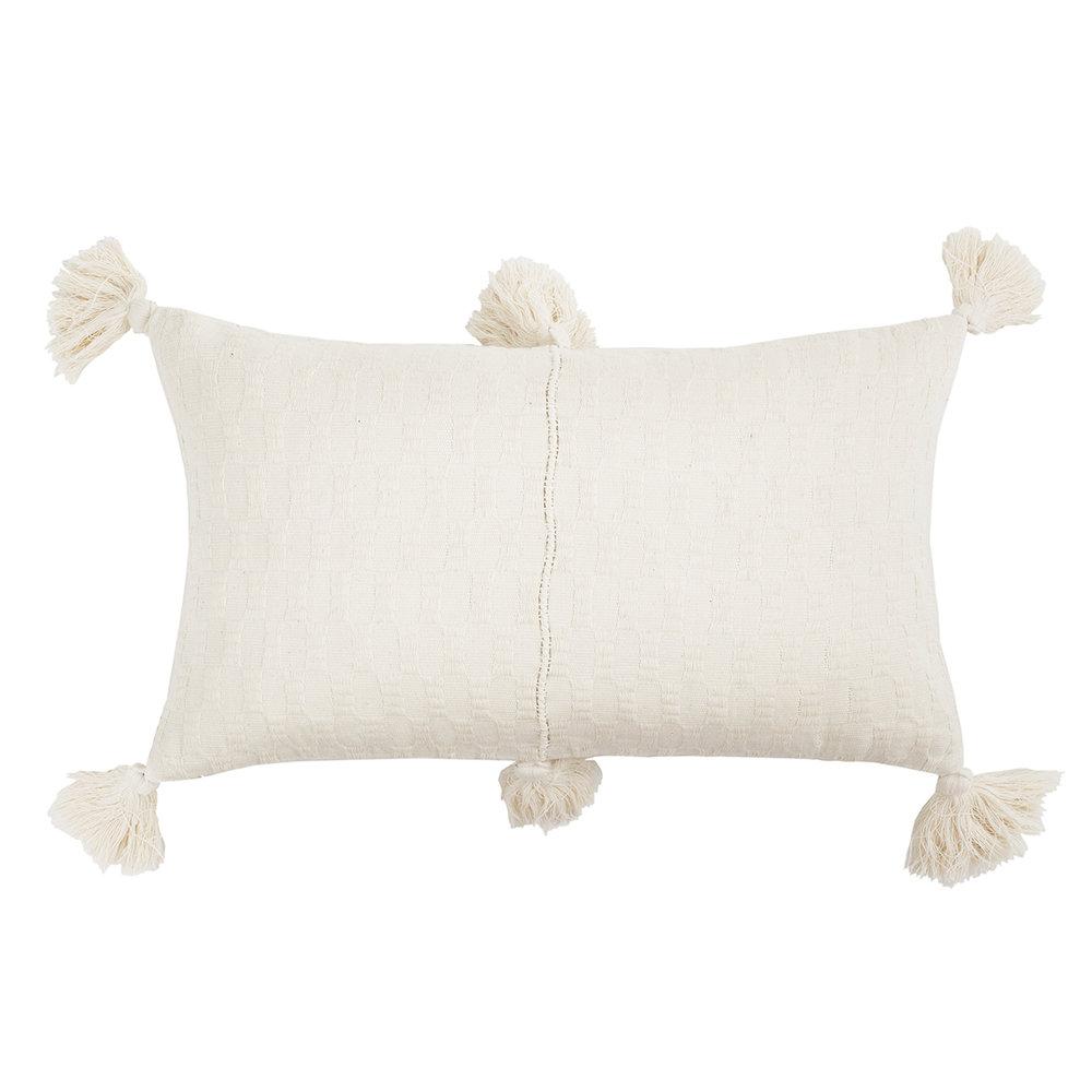 Antigua Lumbar Pillow - Natural White