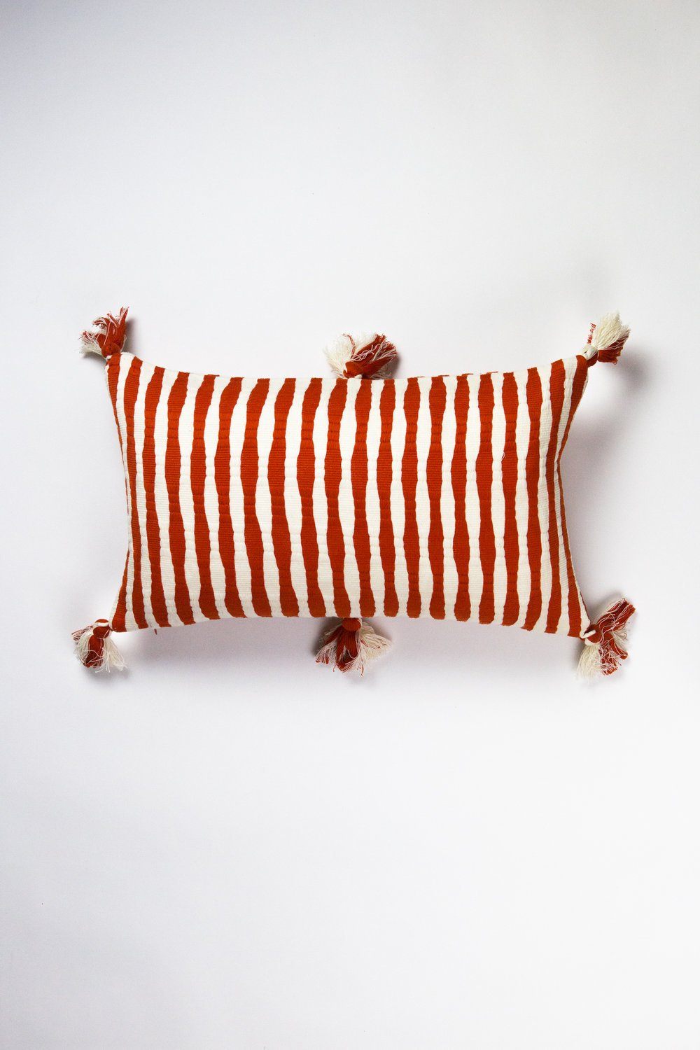 Antigua Lumbar Pillow - Red Striped