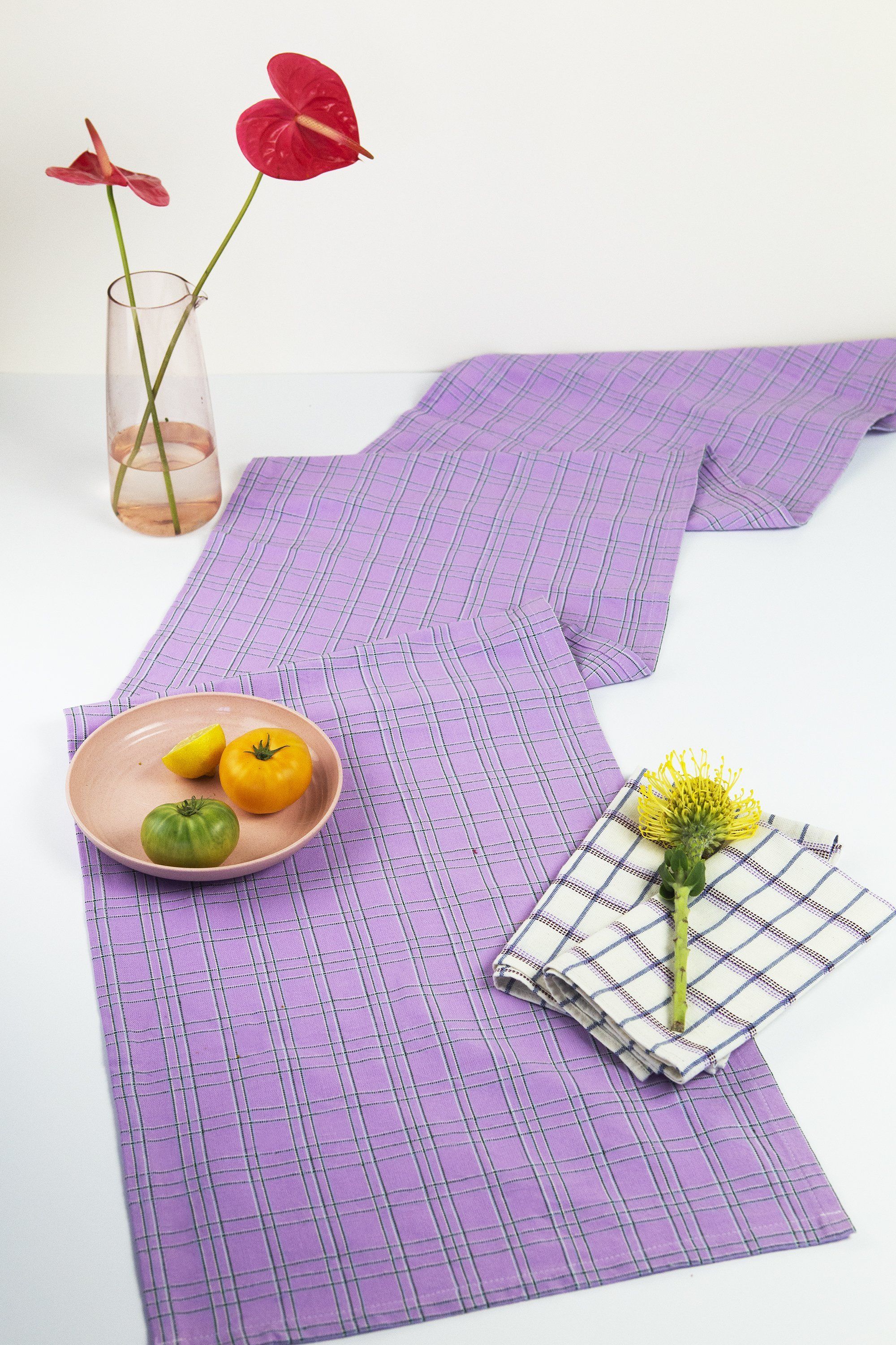 Chiapas Plaid Table Runner