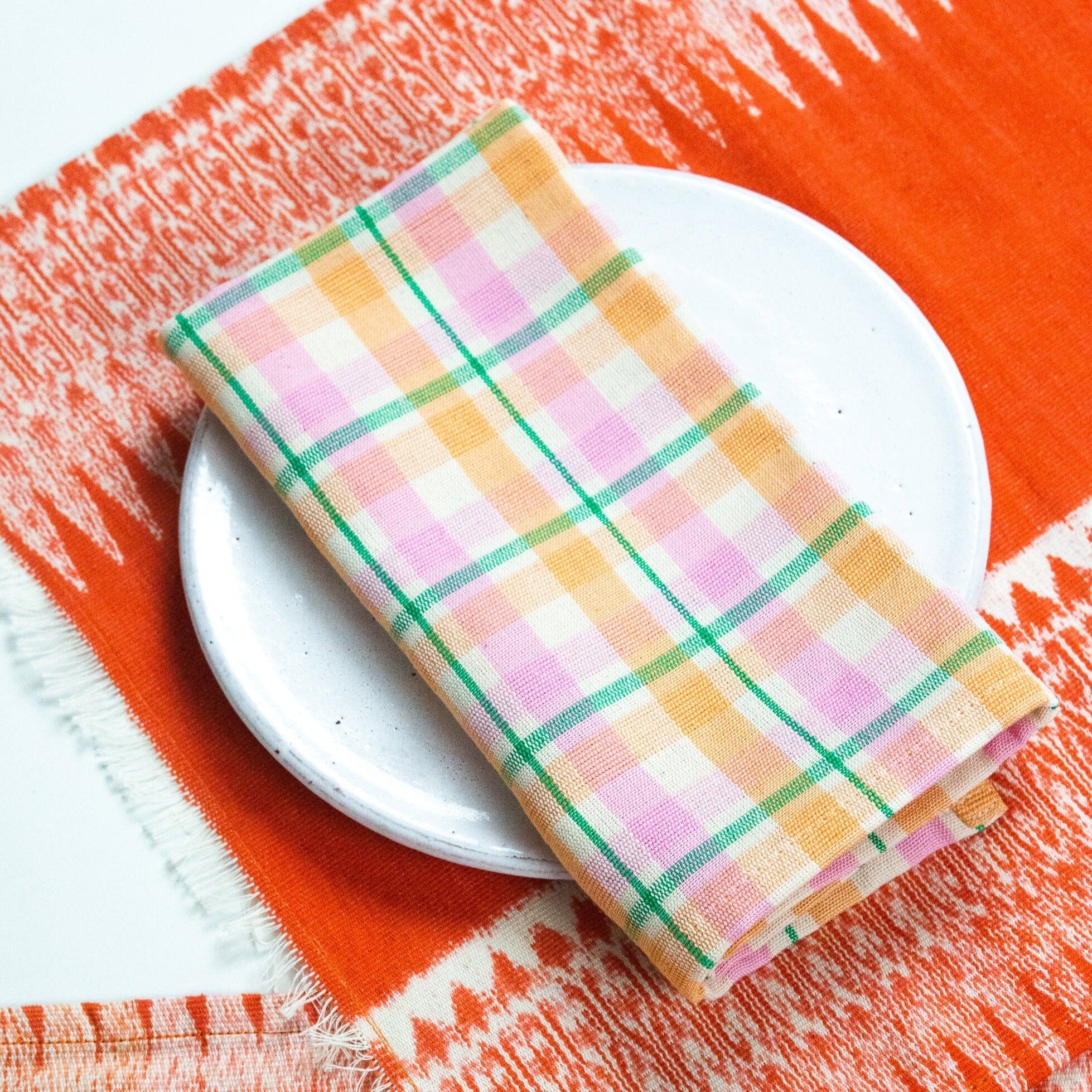 Marguerite Plaid Dinner Napkin Set