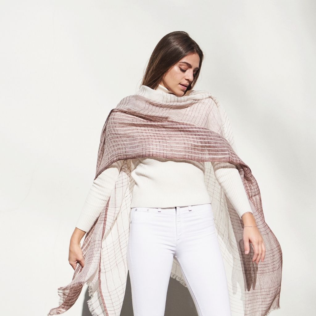 Auro Linen Scarf - White