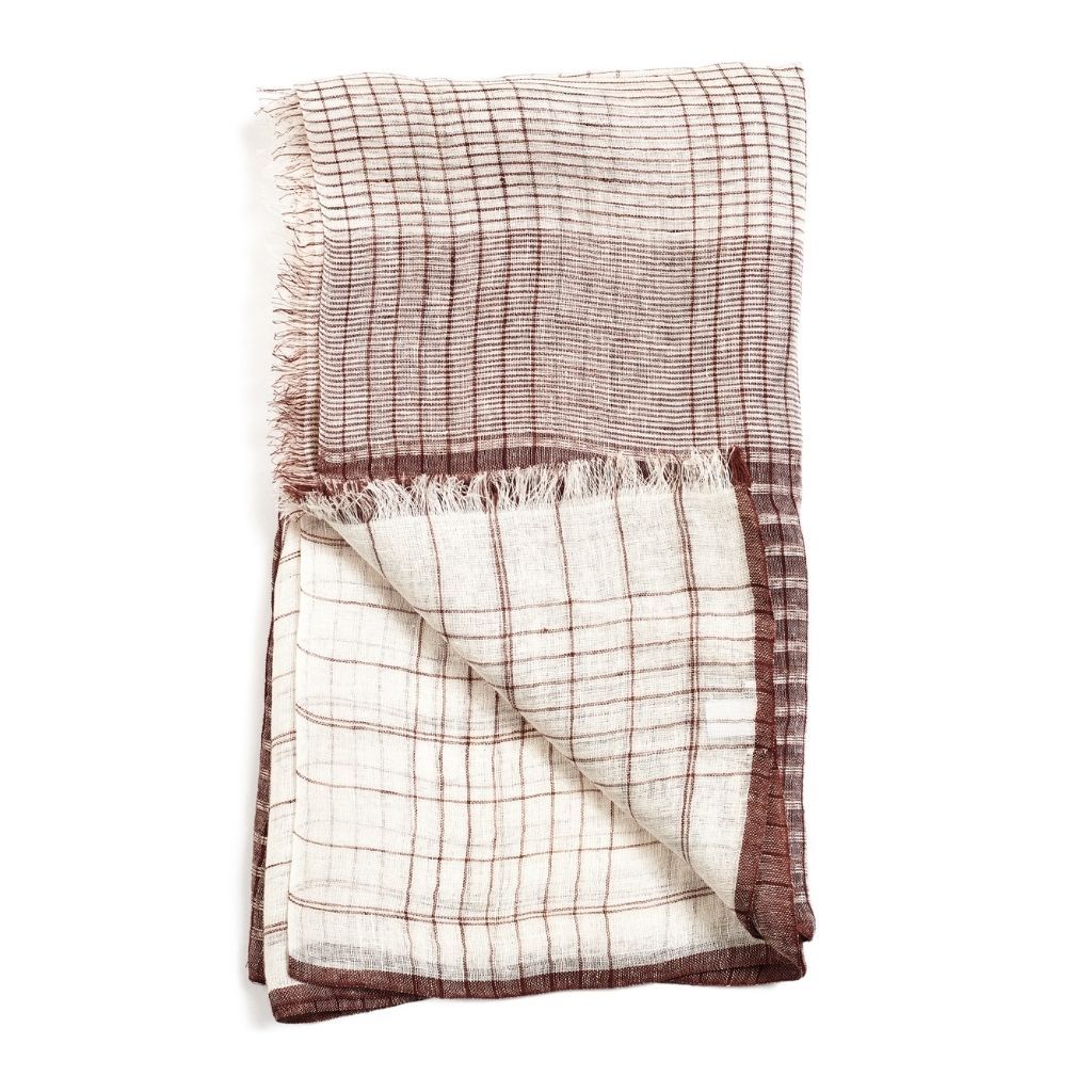 Auro Linen Scarf - White